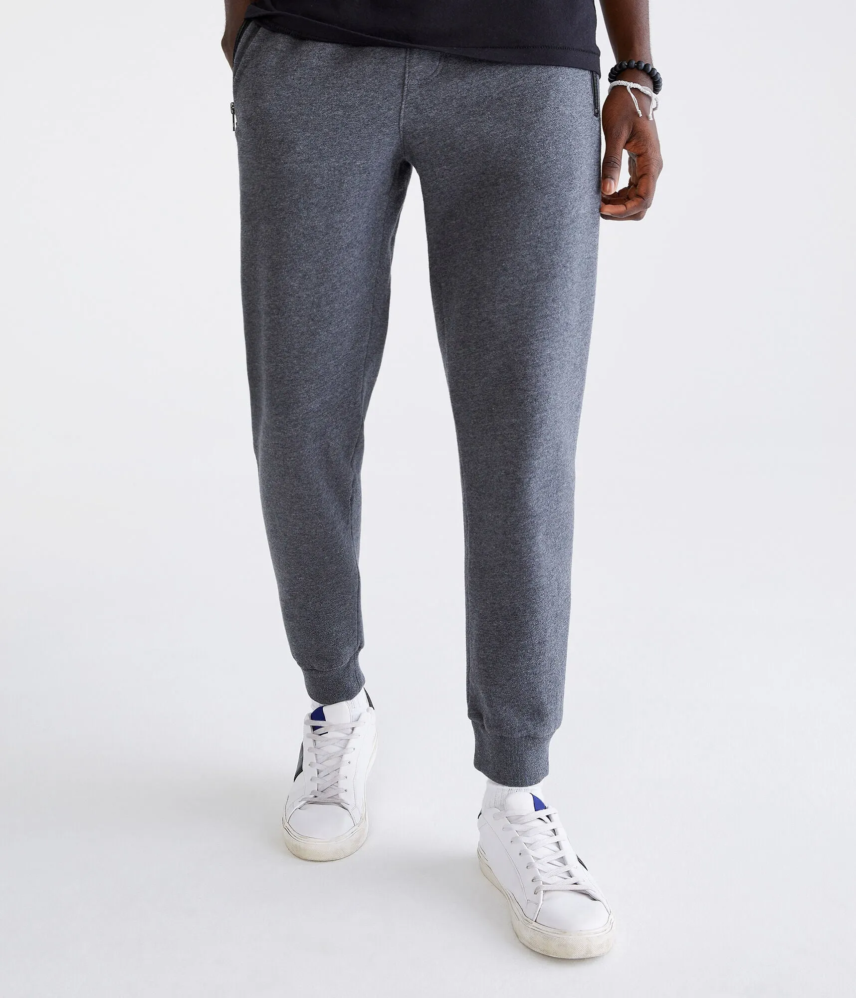 Aeropostale Solid Jogger Pants, Gray