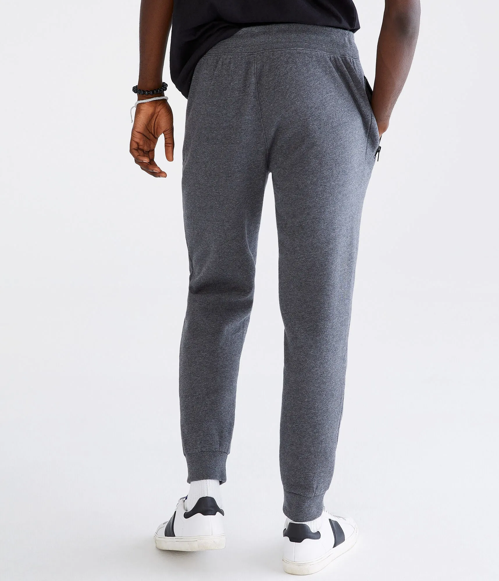 Aeropostale Solid Jogger Pants, Gray