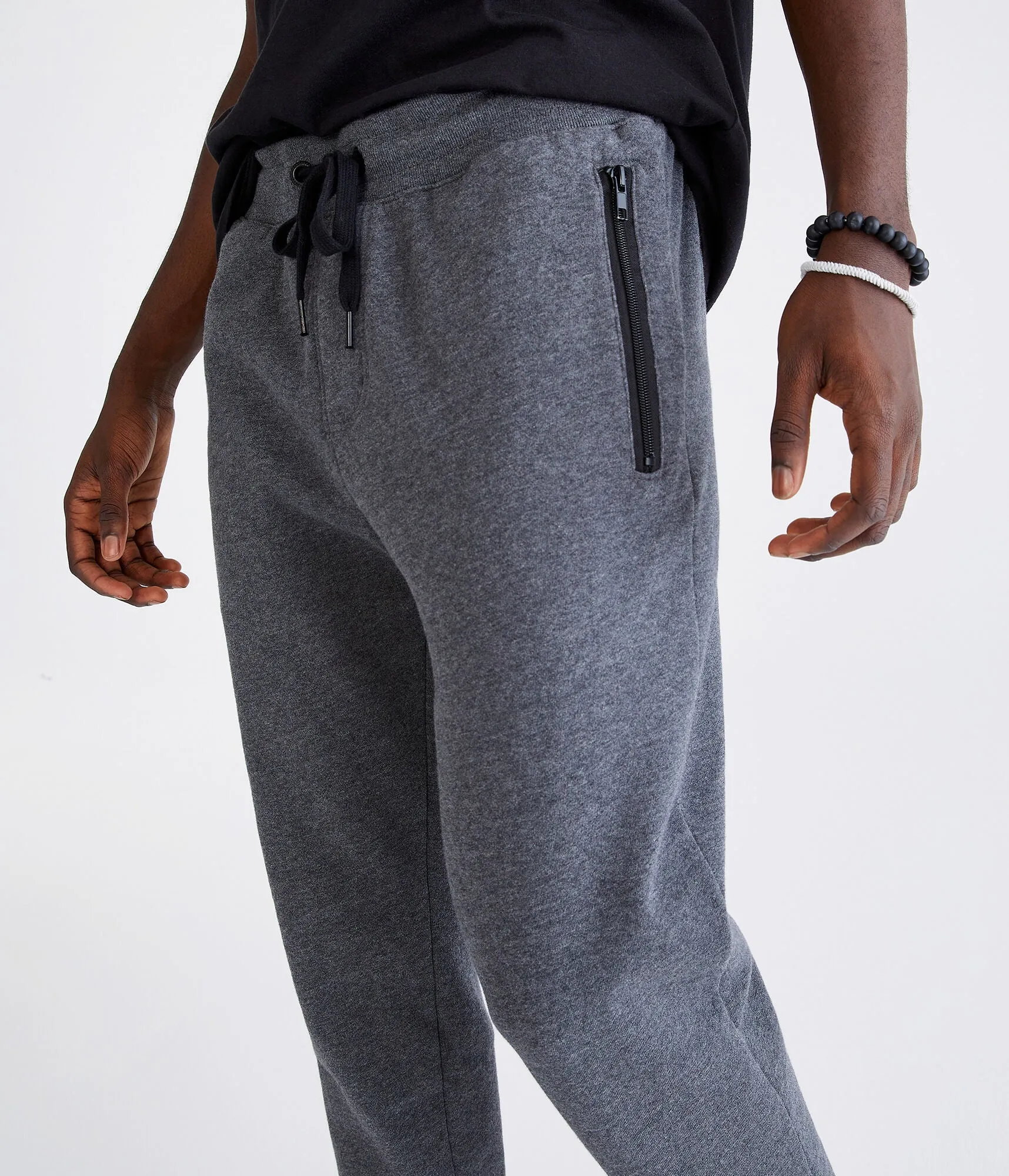 Aeropostale Solid Jogger Pants, Gray