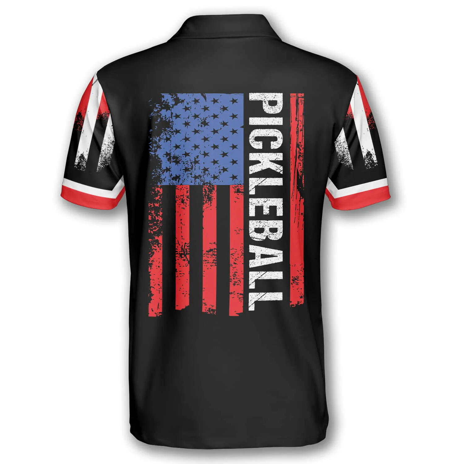 American Flag Crown Emblem Custom Pickleball Shirts for Men