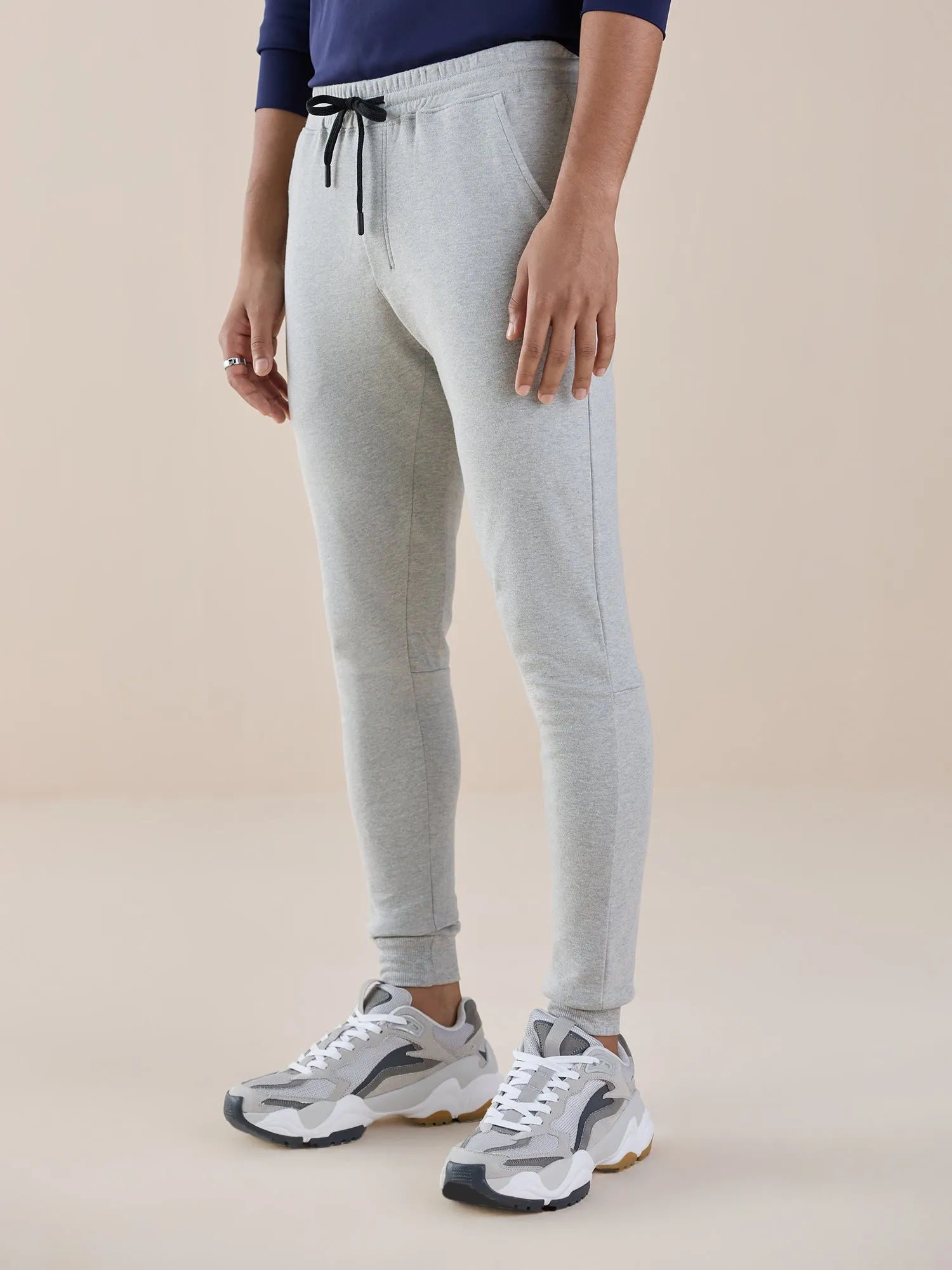 Anti Stain & Anti Odor Joggers with SAC Tech & Smart Pocket - Grey Melange