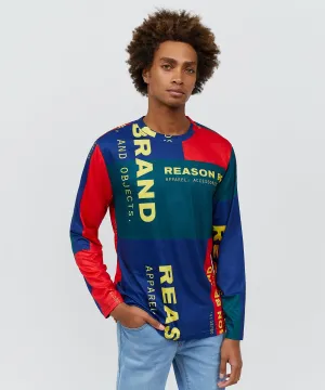 Arseno Multi Color Long Sleeve Logo Tee