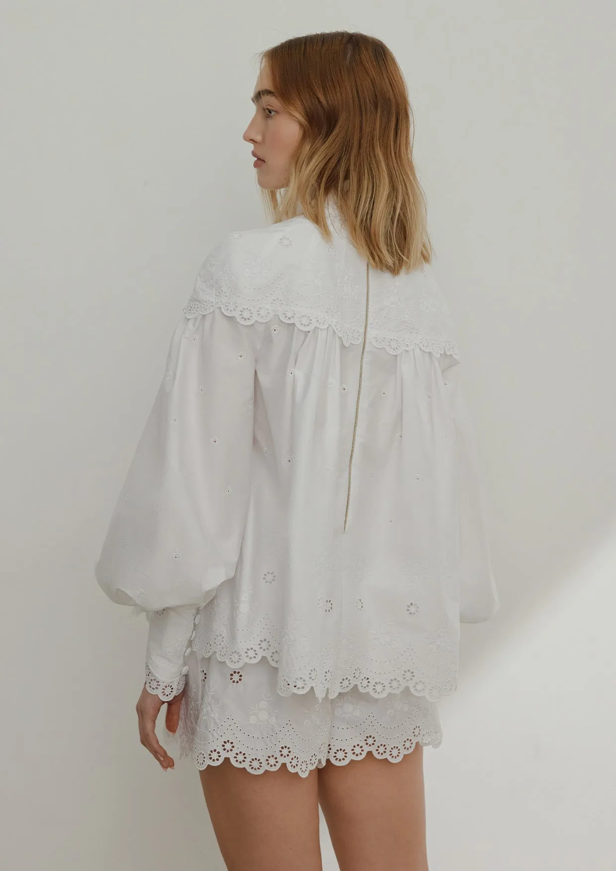 Azalee Embroidered Cotton Blouse