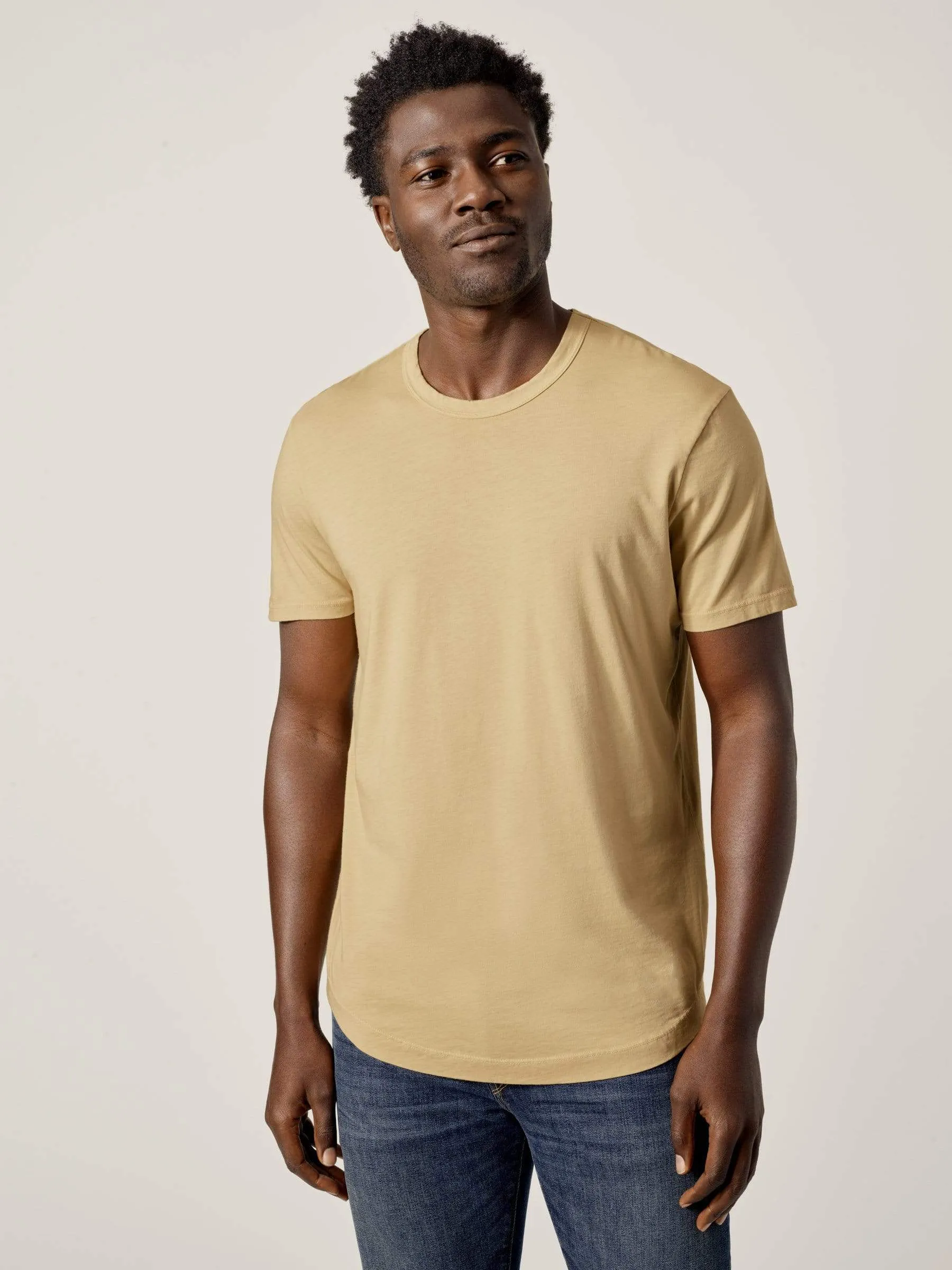 Balsa Pima Curved Hem Tee