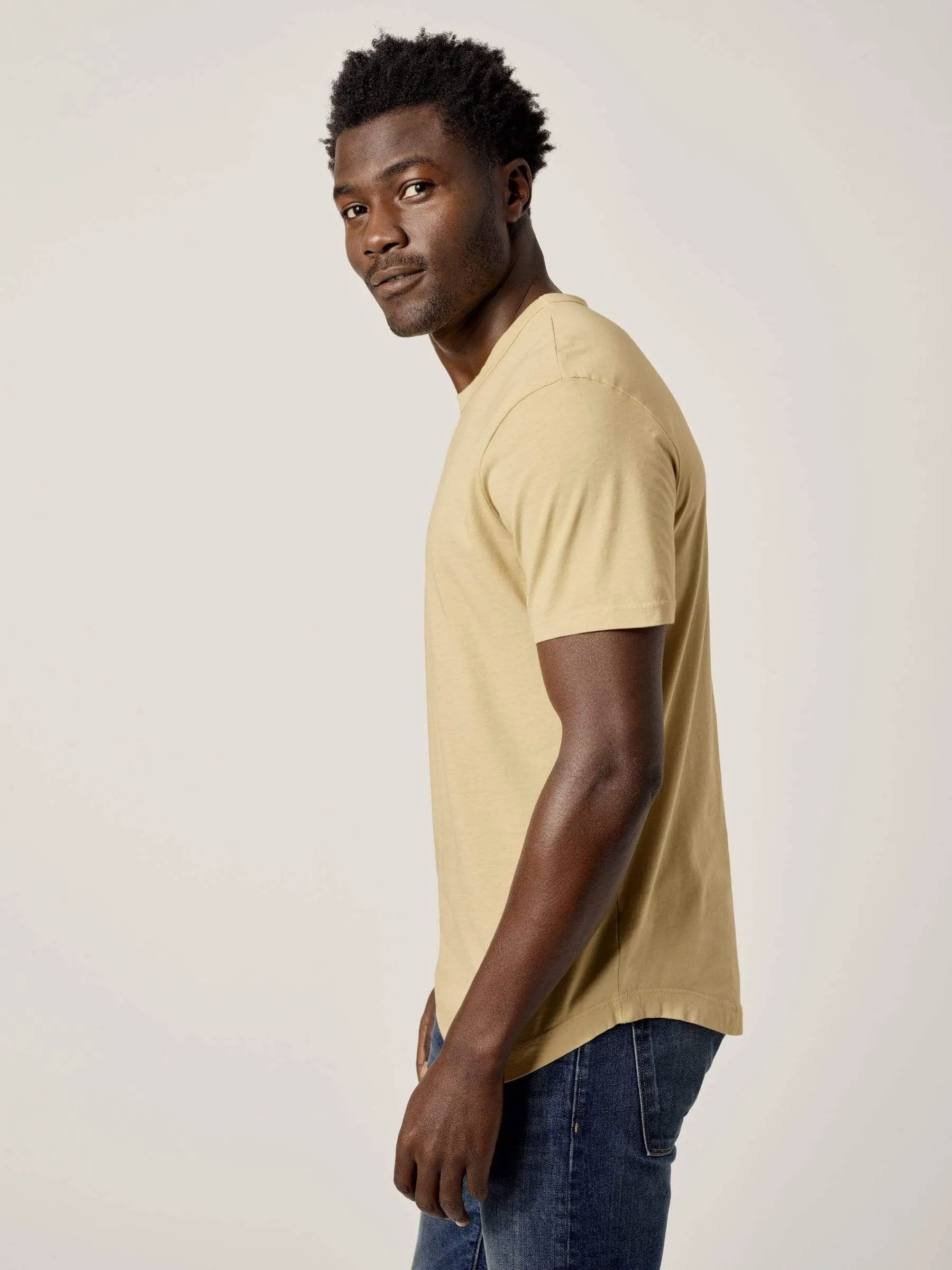 Balsa Pima Curved Hem Tee