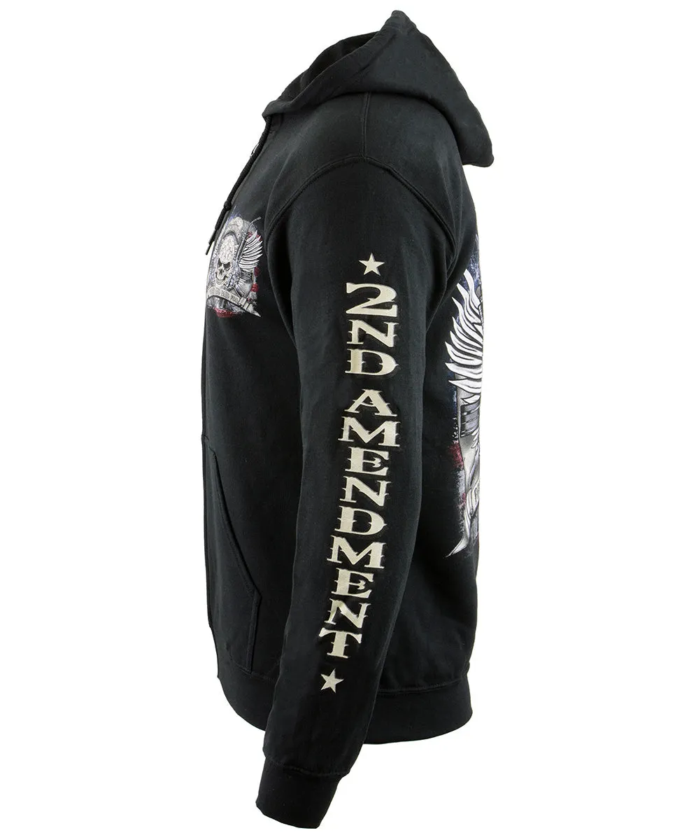 Biker Clothing Co. BCC118000 Men's Black '2nd Amendment Fought and