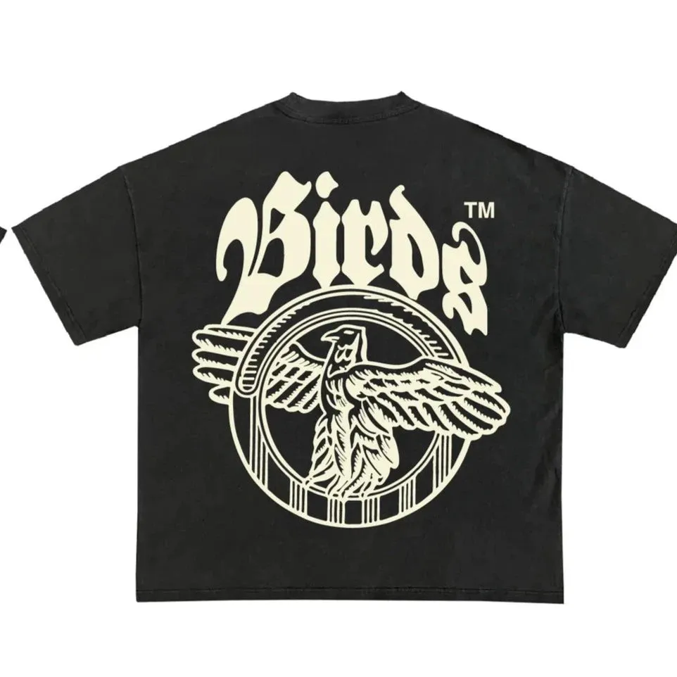 Birds "Militare" Stone Oversized Industrial S/S T-Shirt