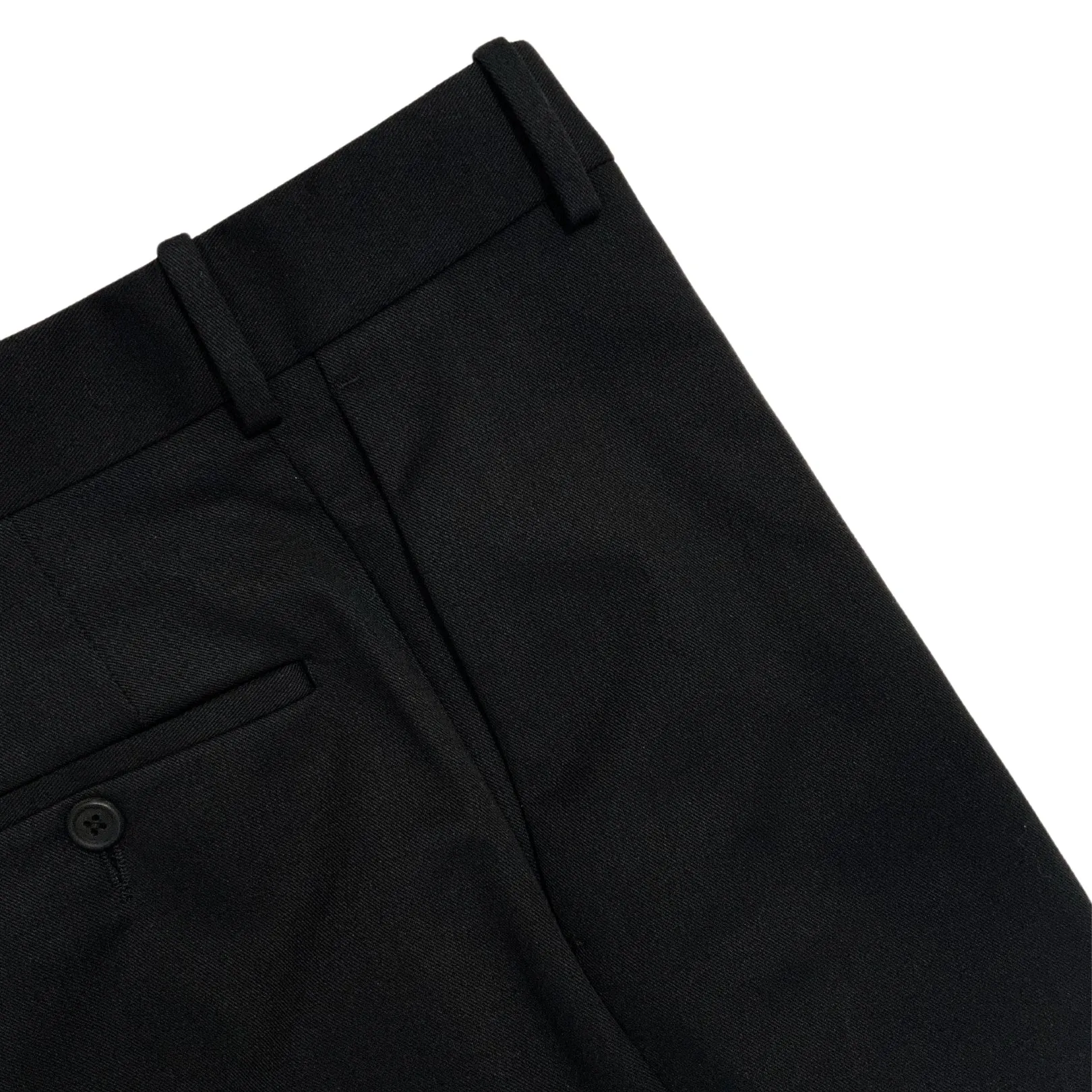 Black Cotton Twill Trouser