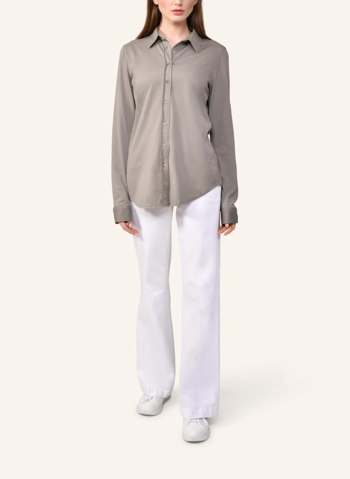 Blouse van Laack MALISA-AV Modern Fit, gray