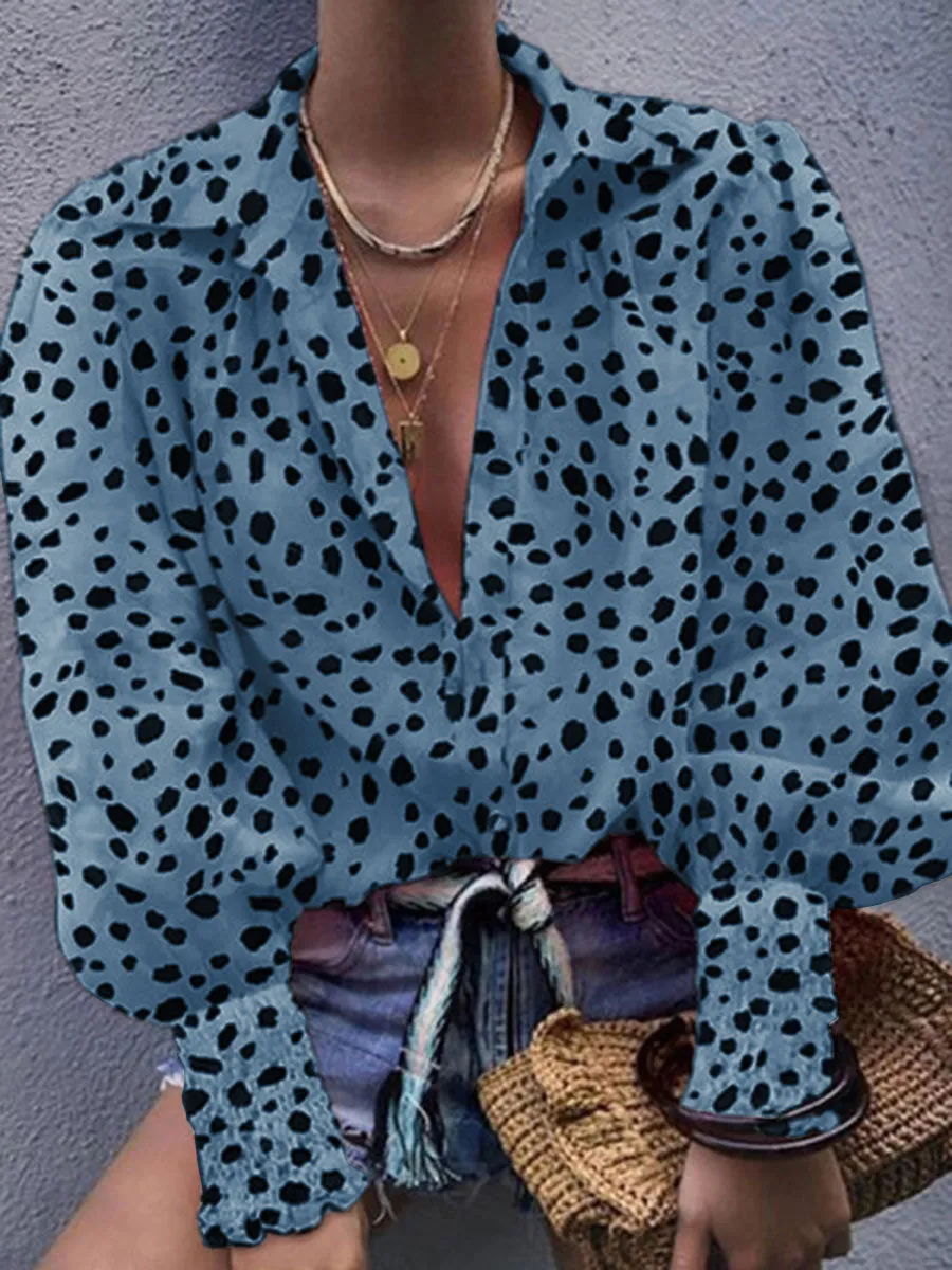 Bohemian Vintage Elegant Polka Dot Shirt