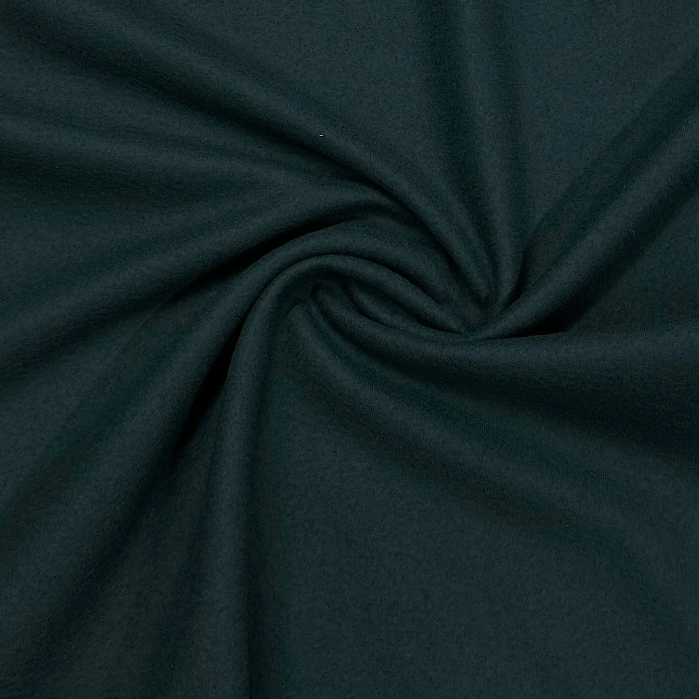 Dark Pine Boiled Wool Fabric