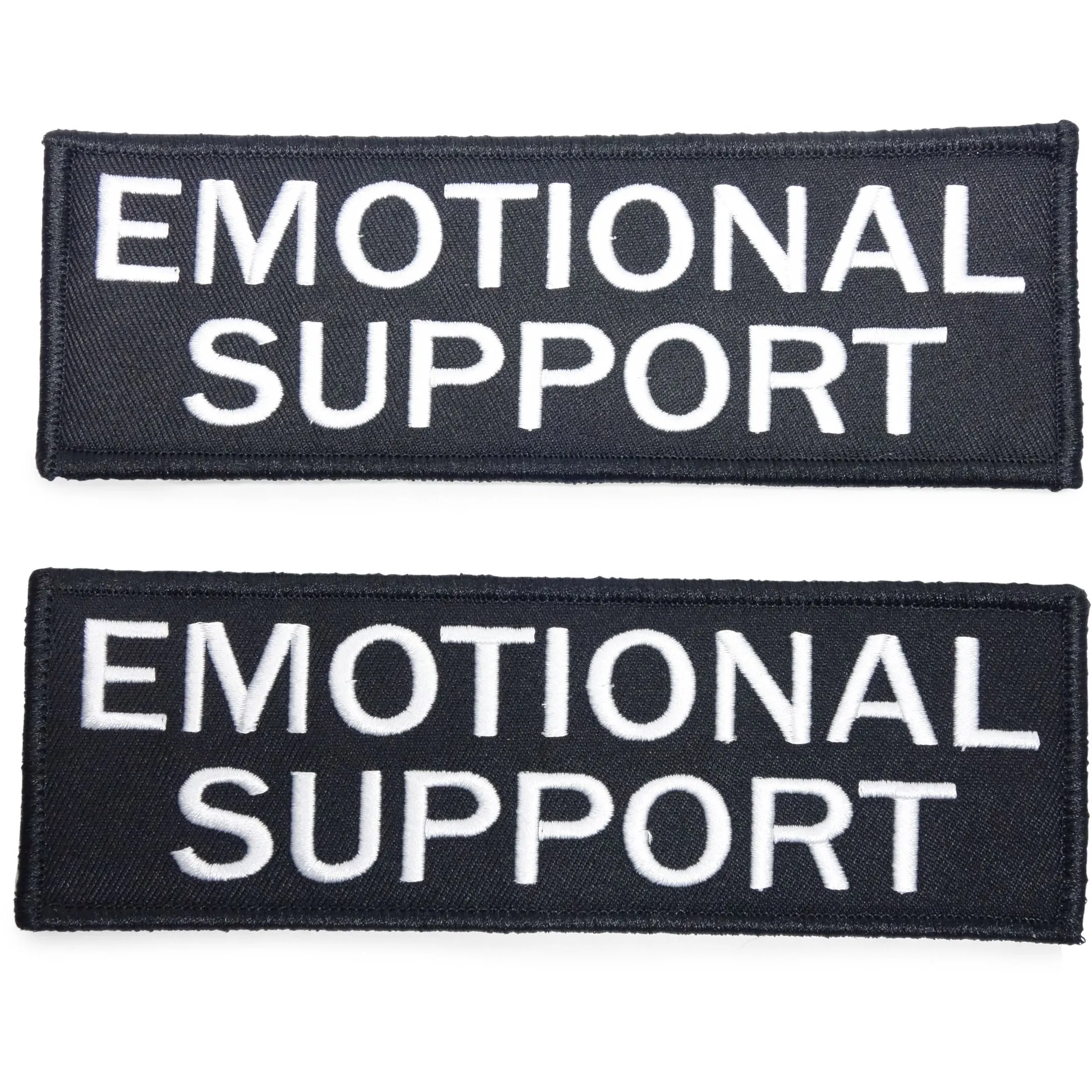 Embroidered "Emotional Support" Dog Patches with Hook/Loop