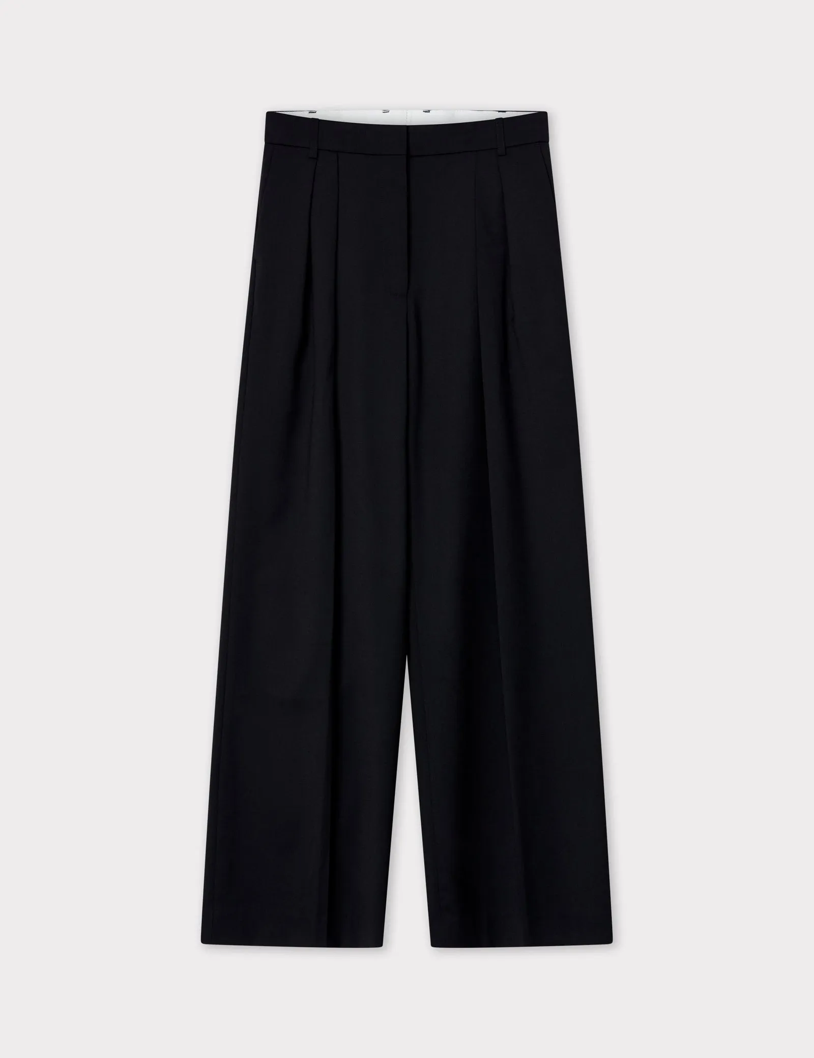 Enzo Classic Pleated Trouser | Black