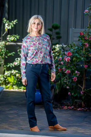 Equinox - Long Sleeve Top Pink Floral