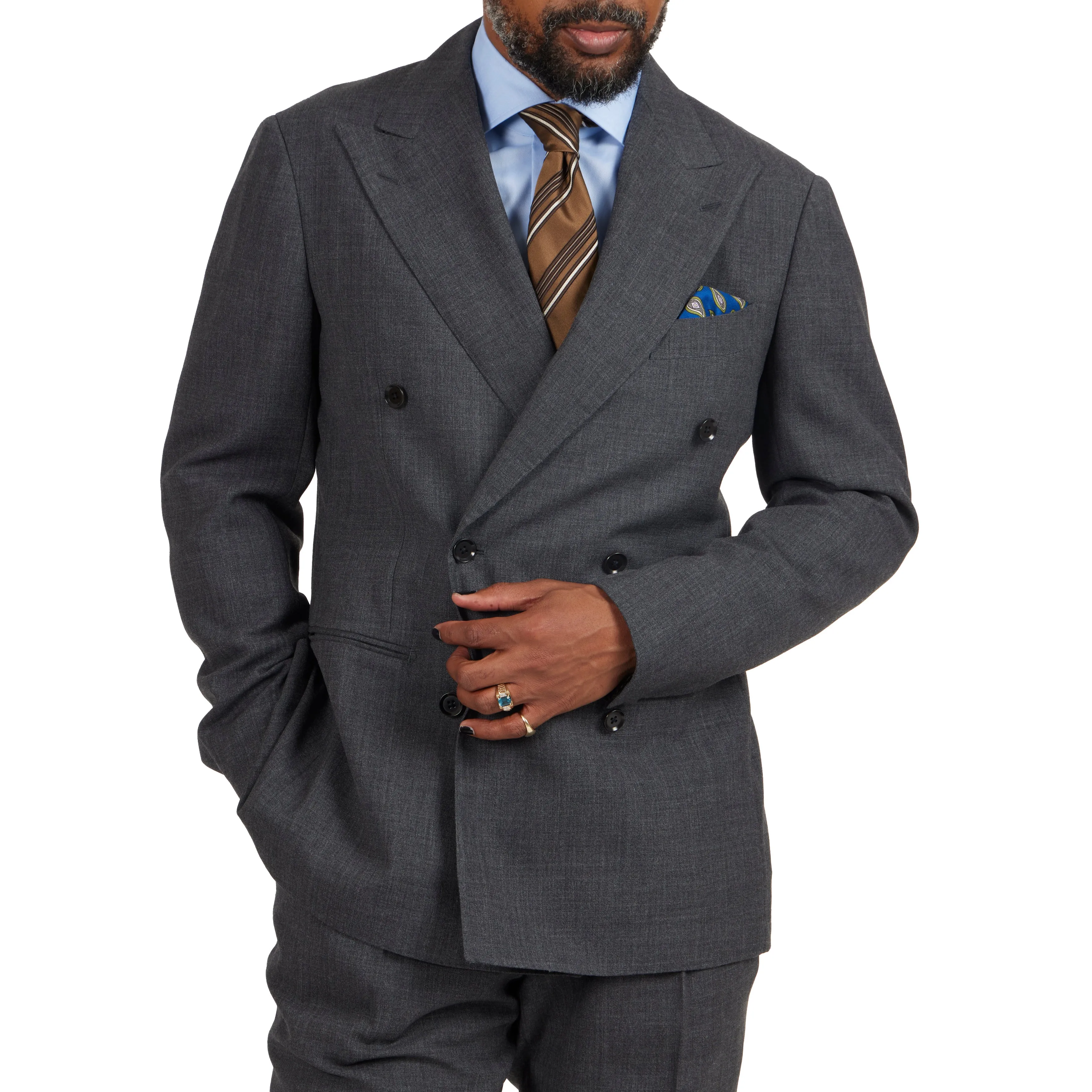 First Class High-twist Wool Model 6B Suit