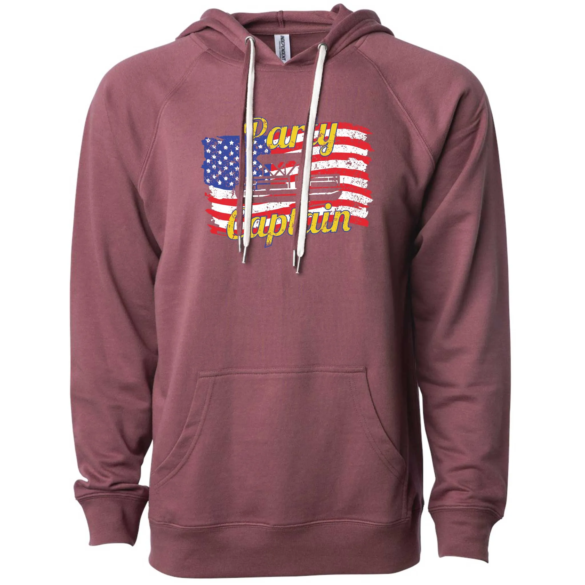 Fourth of July Party Captain Minnesota Lightweight Hoodie