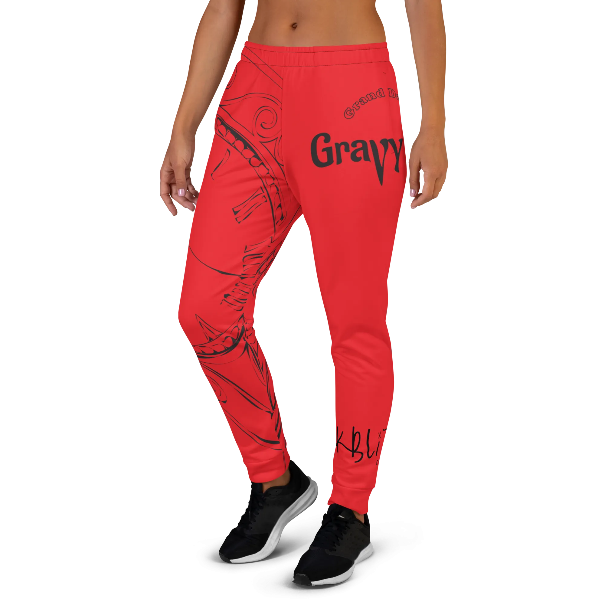 GDGD Women's Red Joggers – Soft Stretchy Fabric for Comfort and Flexibility in Activewear