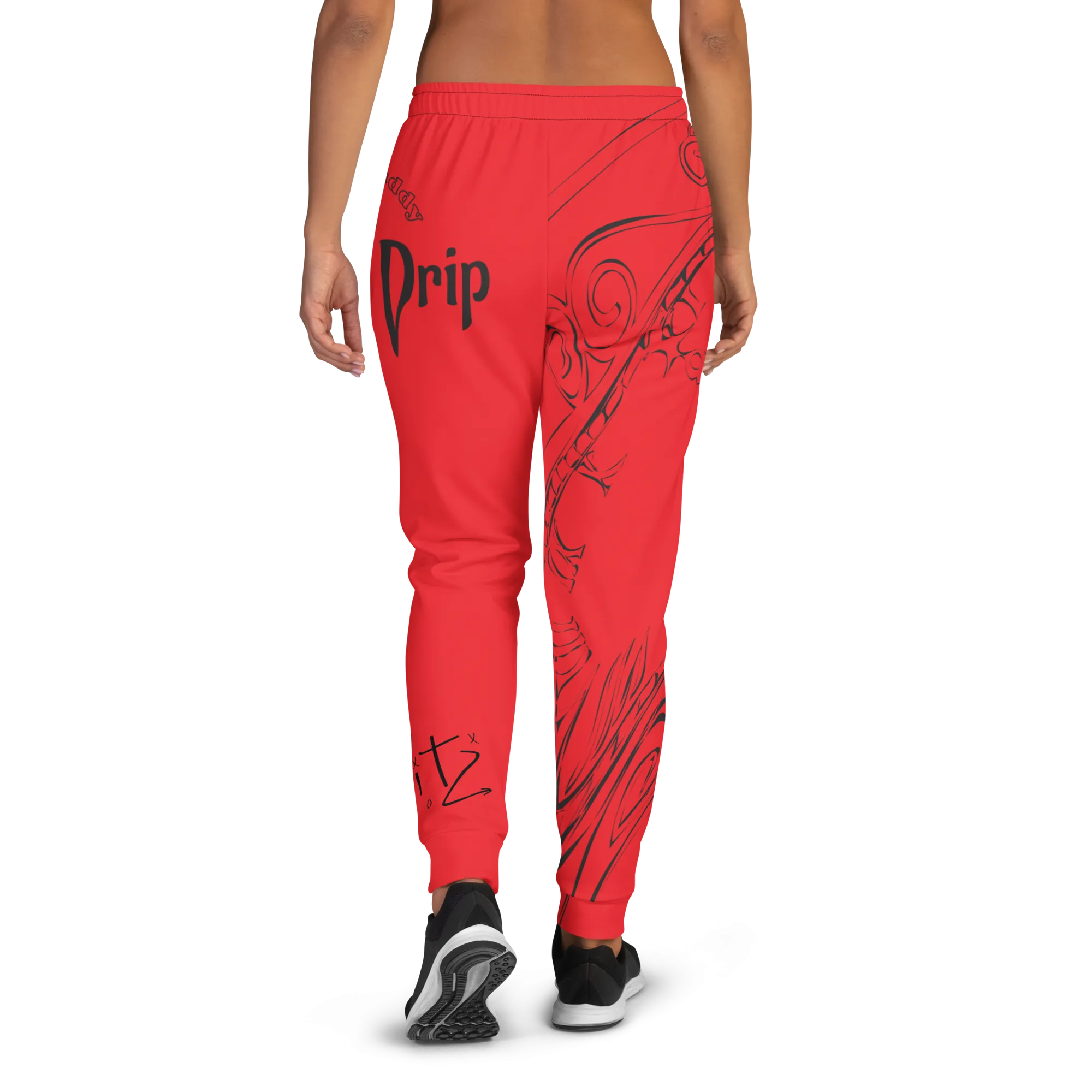 GDGD Women's Red Joggers – Soft Stretchy Fabric for Comfort and Flexibility in Activewear