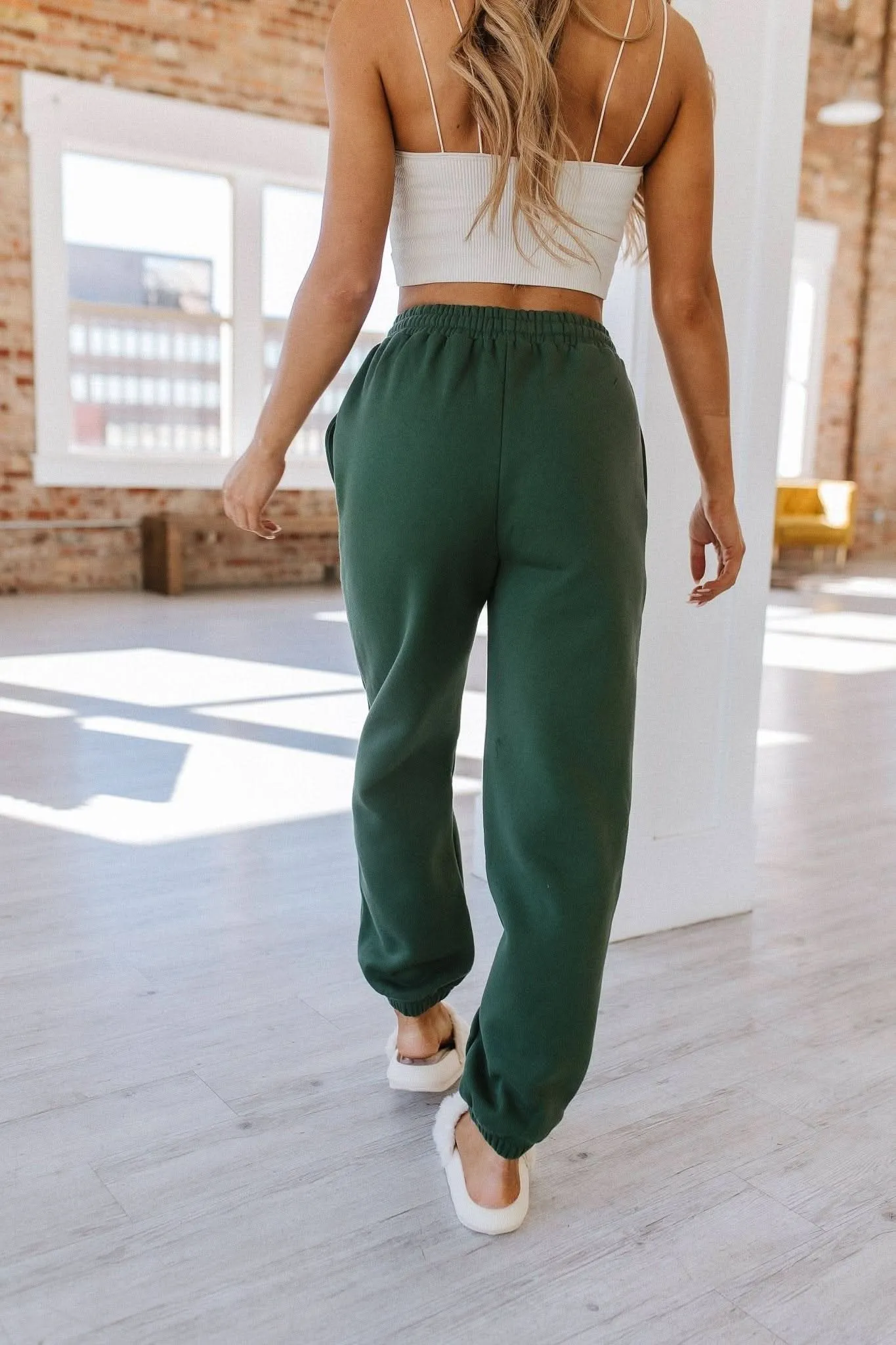 Hunter Green Drawstring Joggers