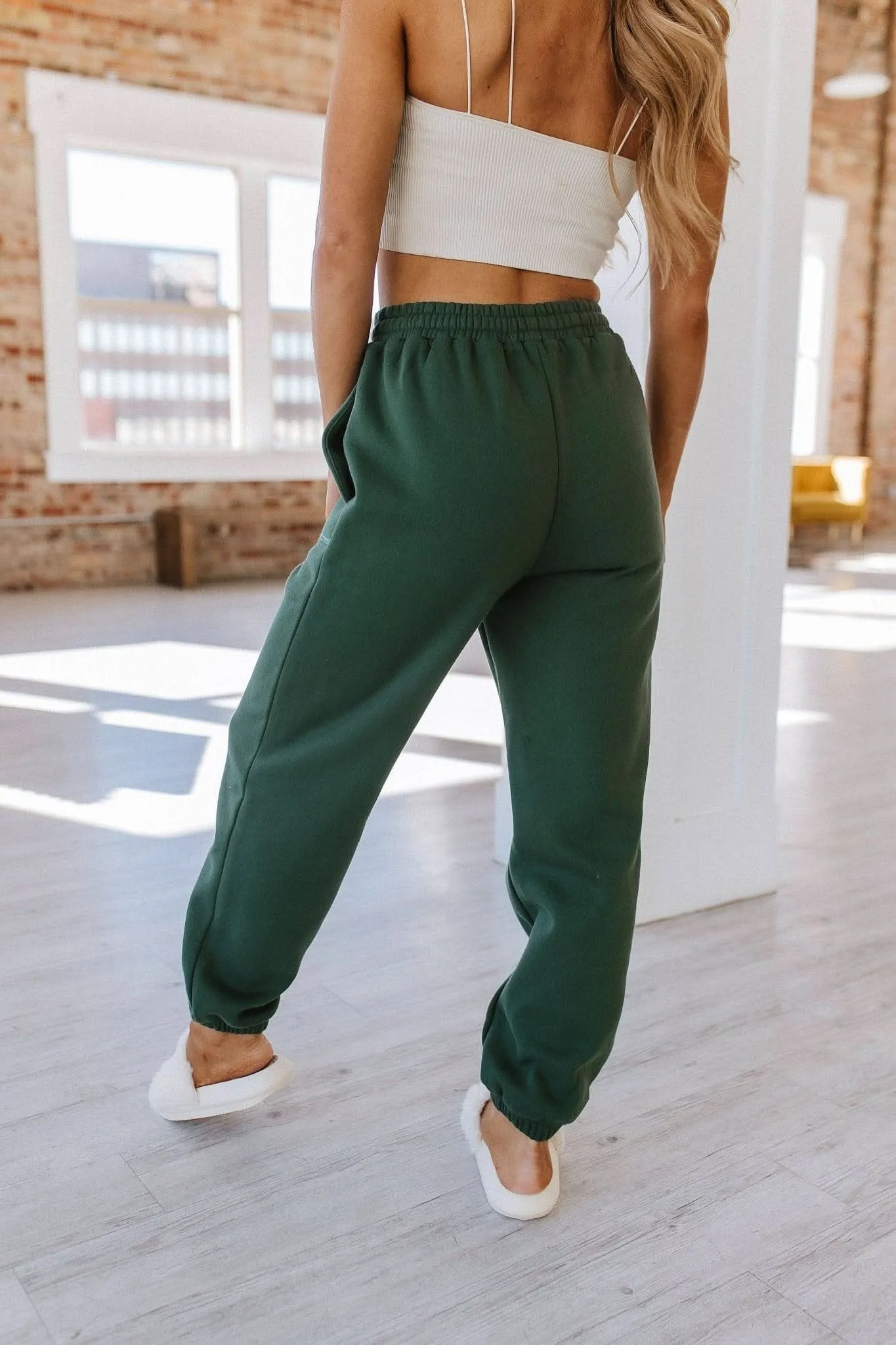 Hunter Green Drawstring Joggers