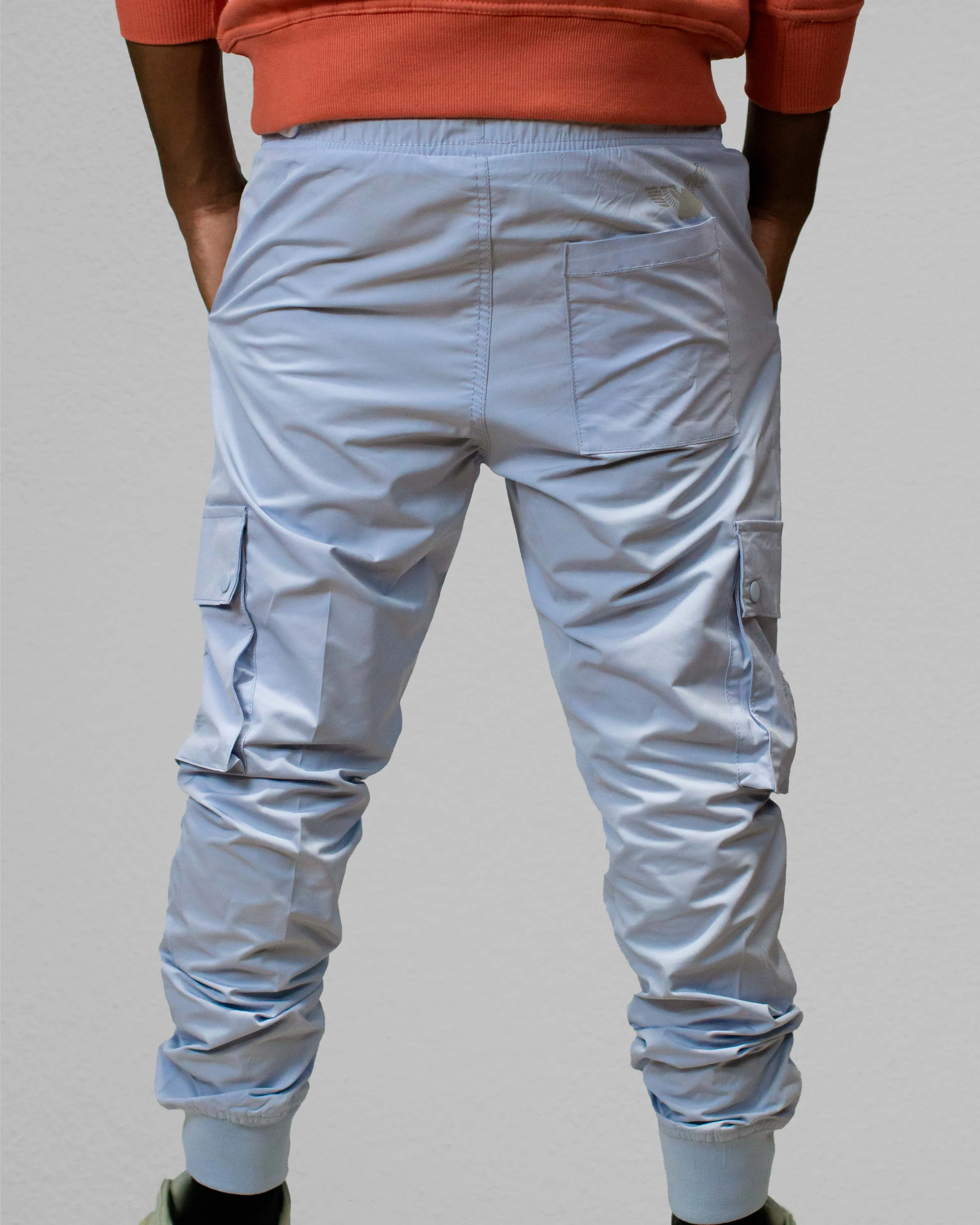 iLLionaire Reflective Cargo Jogger Pants BLUE