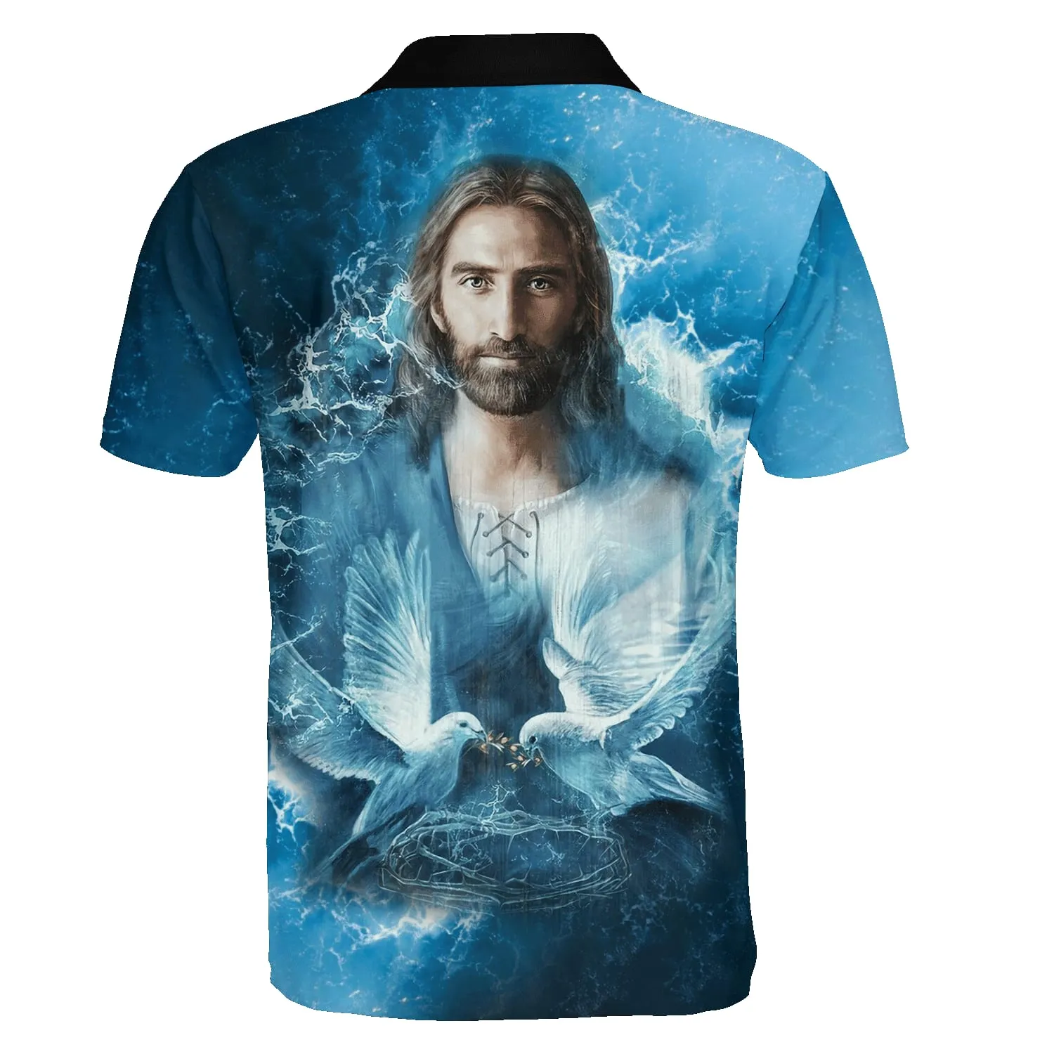 Jesus And Dove Polo Shirt - Christian Shirts & Shorts