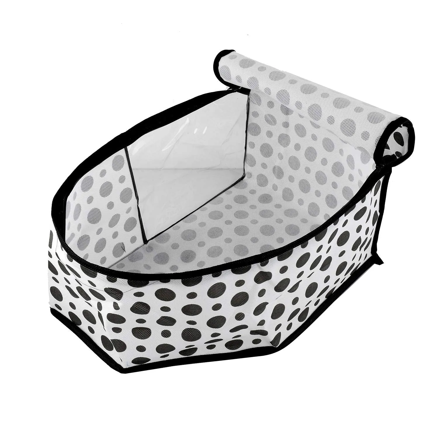 Kuber Industries Polka Dots 6 Pieces Non Woven Blouse Cover Set (Black & White) -CTKTC39390