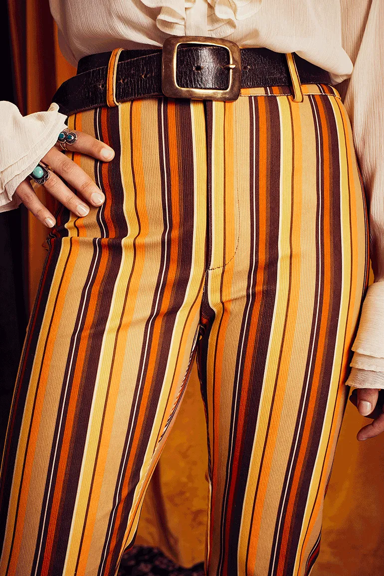 Like A Rolling Stone Striped Flares