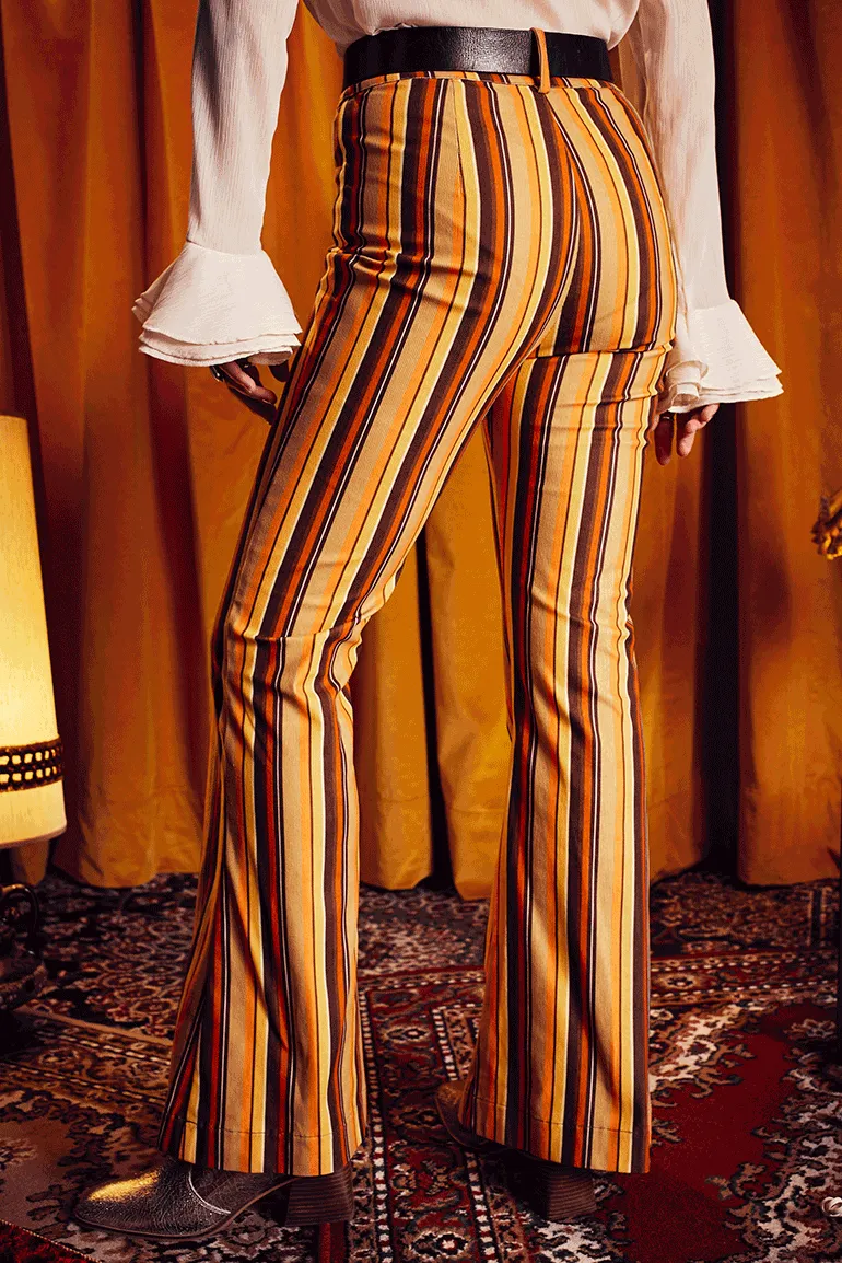 Like A Rolling Stone Striped Flares