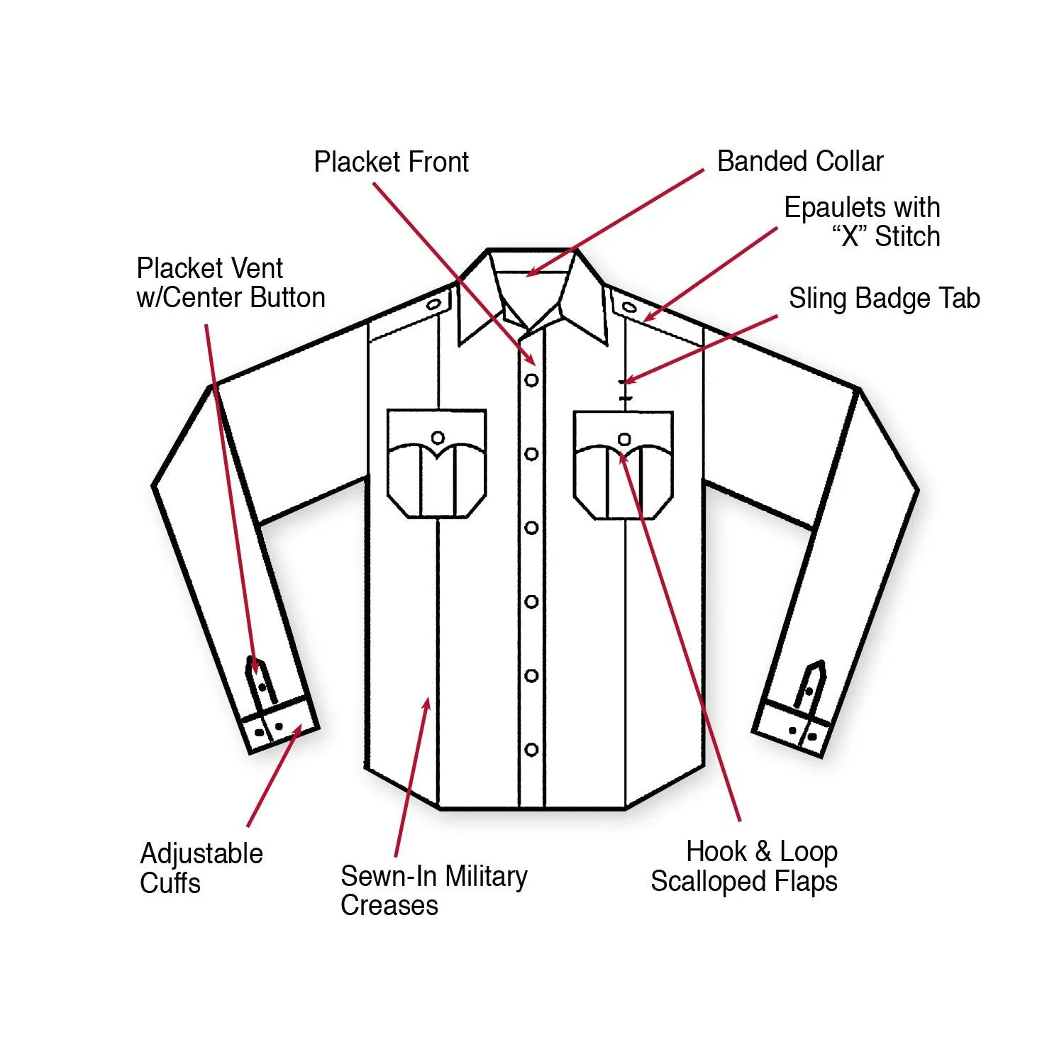 Long Sleeve Uniform Shirt