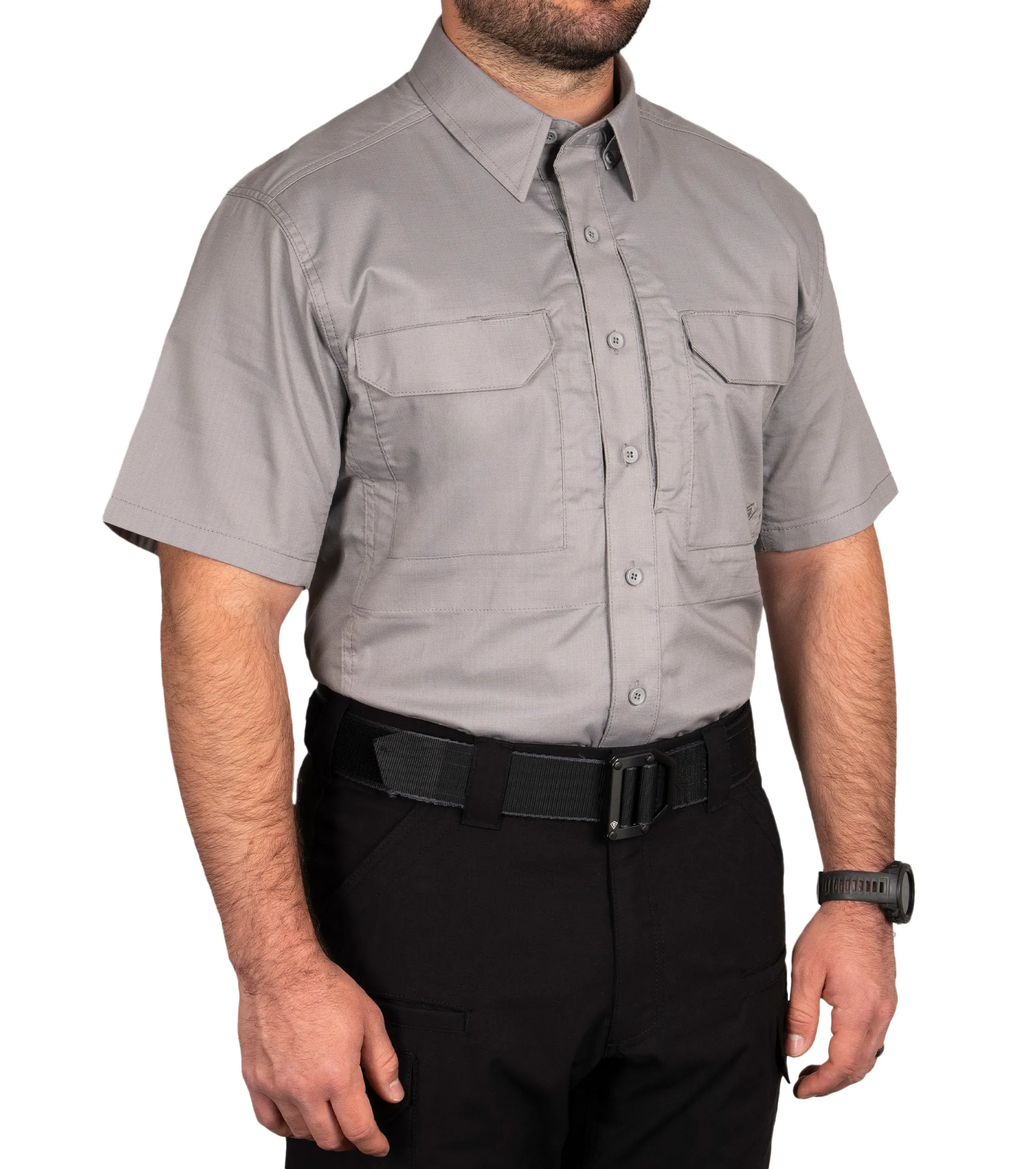 Men's V2 Tactical Short Sleeve Shirt / Nickel Grey