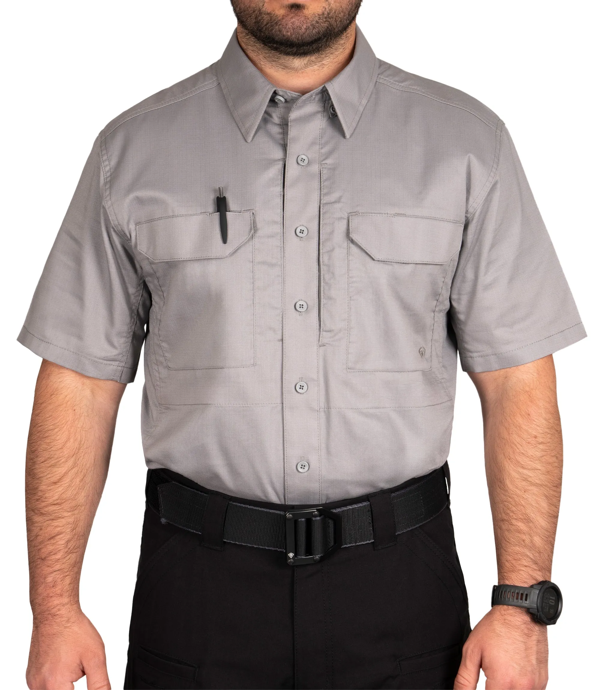 Men's V2 Tactical Short Sleeve Shirts / Nickel Grey