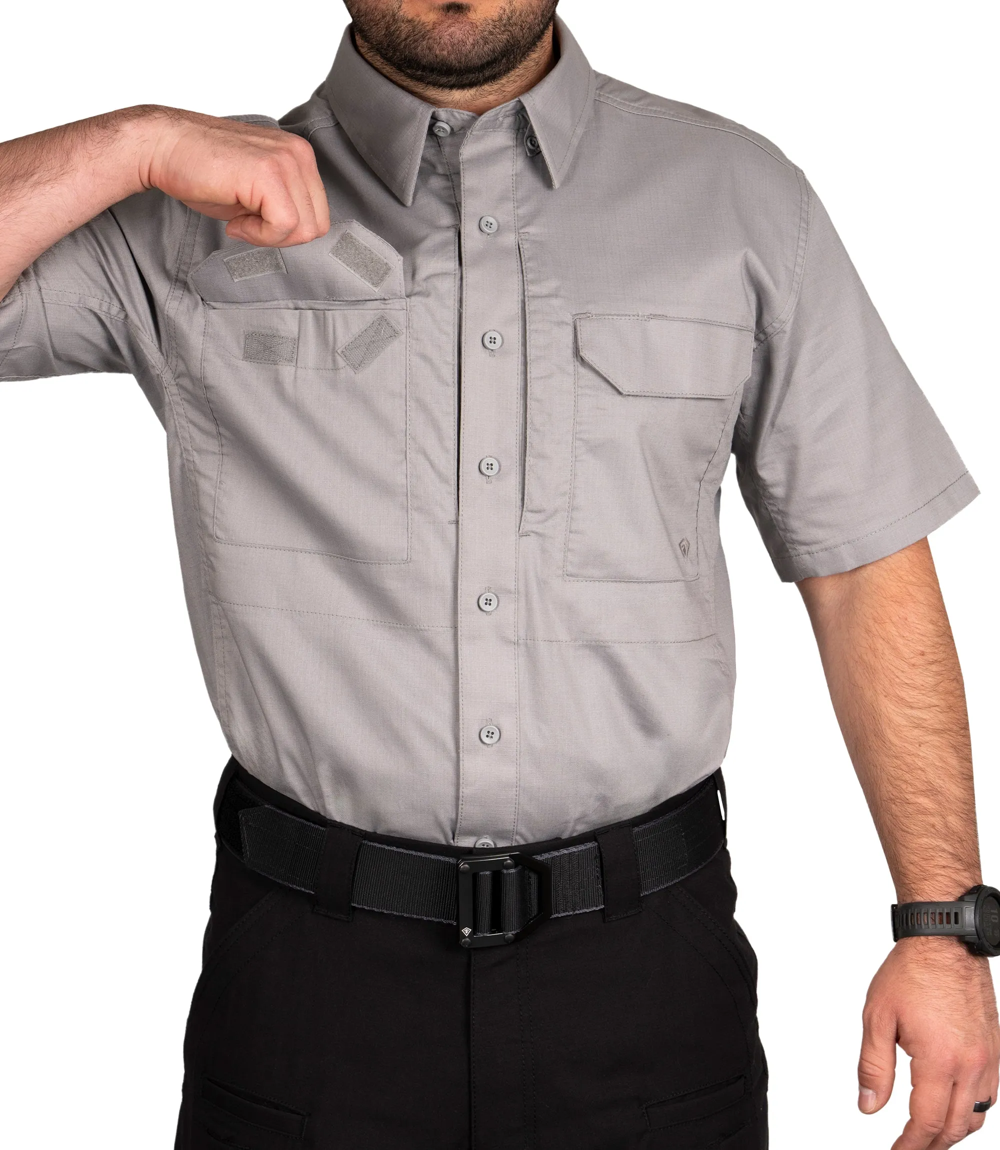 Men's V2 Tactical Short Sleeve Shirts / Nickel Grey