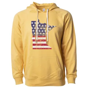 Minnesota USA Flag Lightweight Hoodie