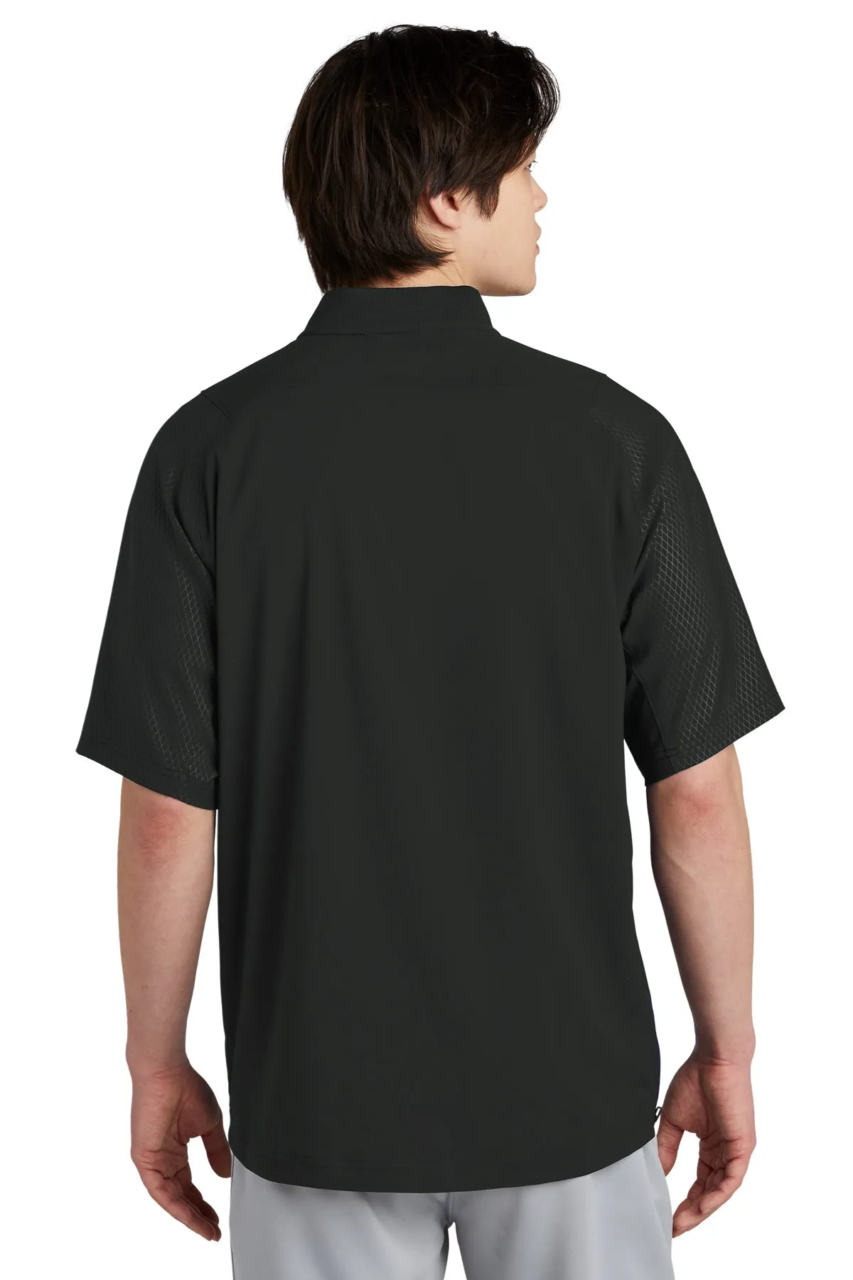 New Era Cage Short Sleeve 1/4-Zip Customized Jackets, Black