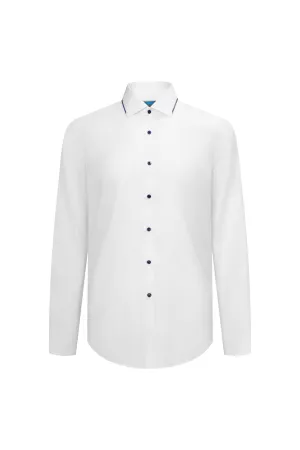 Non-Iron Cotton Stretch Oxford Shirt in Smart Fit Spread Collar