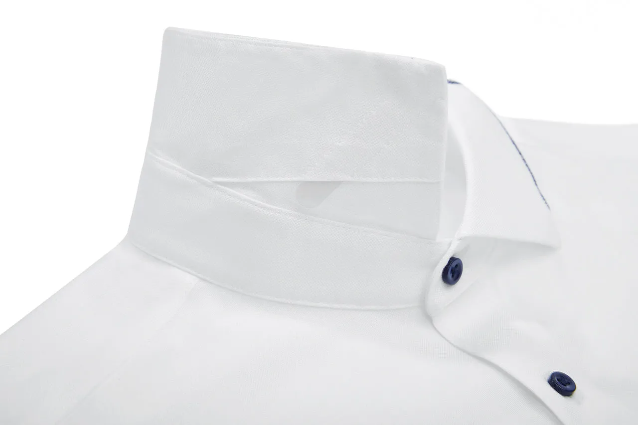 Non-Iron Cotton Stretch Oxford Shirt in Smart Fit Spread Collar