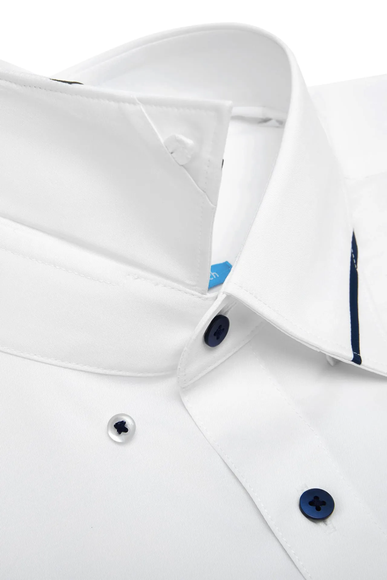 Non-Iron Dry Stretch Smart Fit Poplin Shirt Design Detail Collar