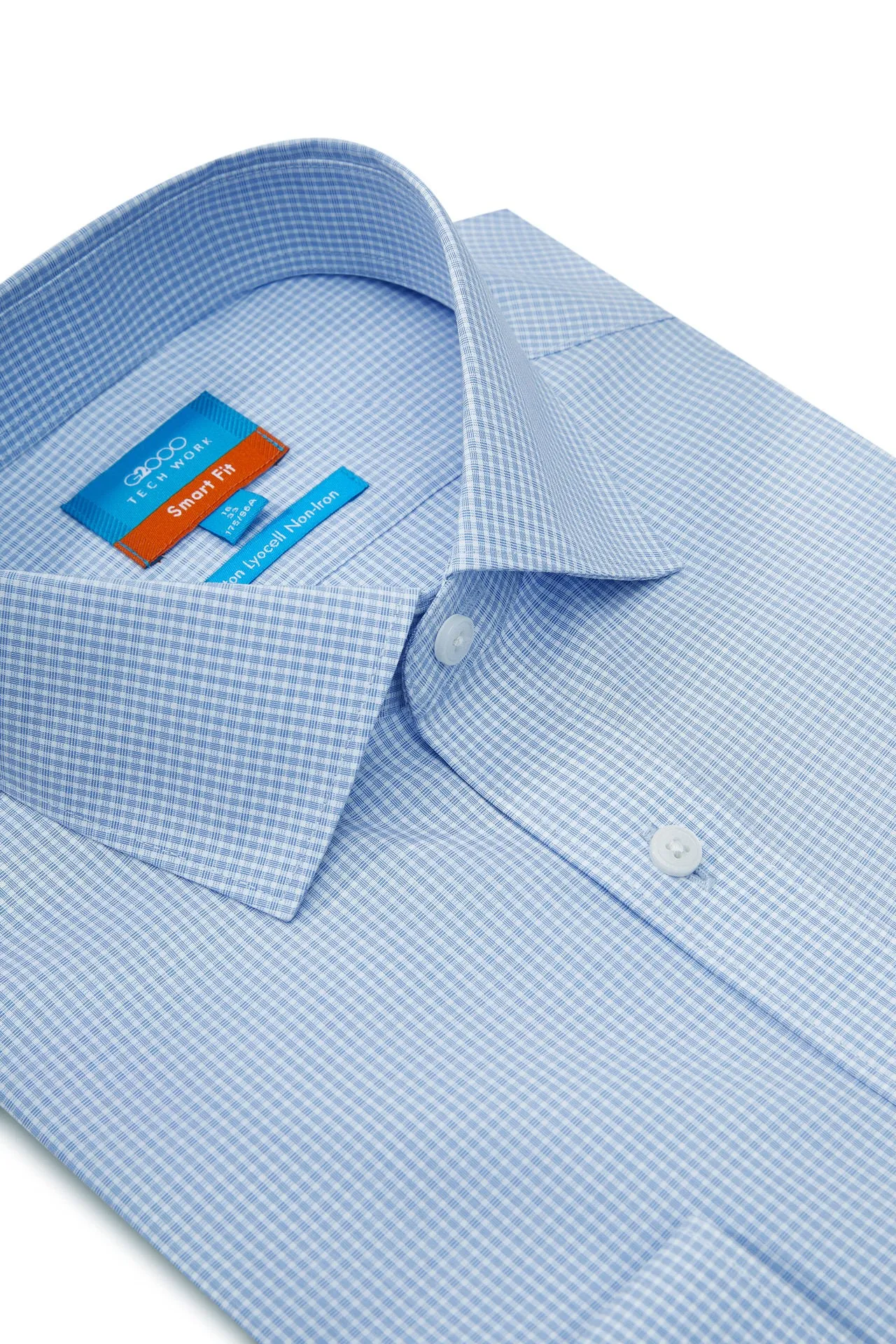 Non-Iron Super Soft Lyocell Blend Check Shirt in Smart Fit