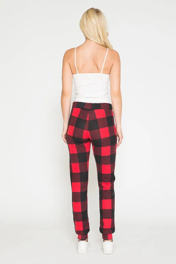 PLAID JOGGERS