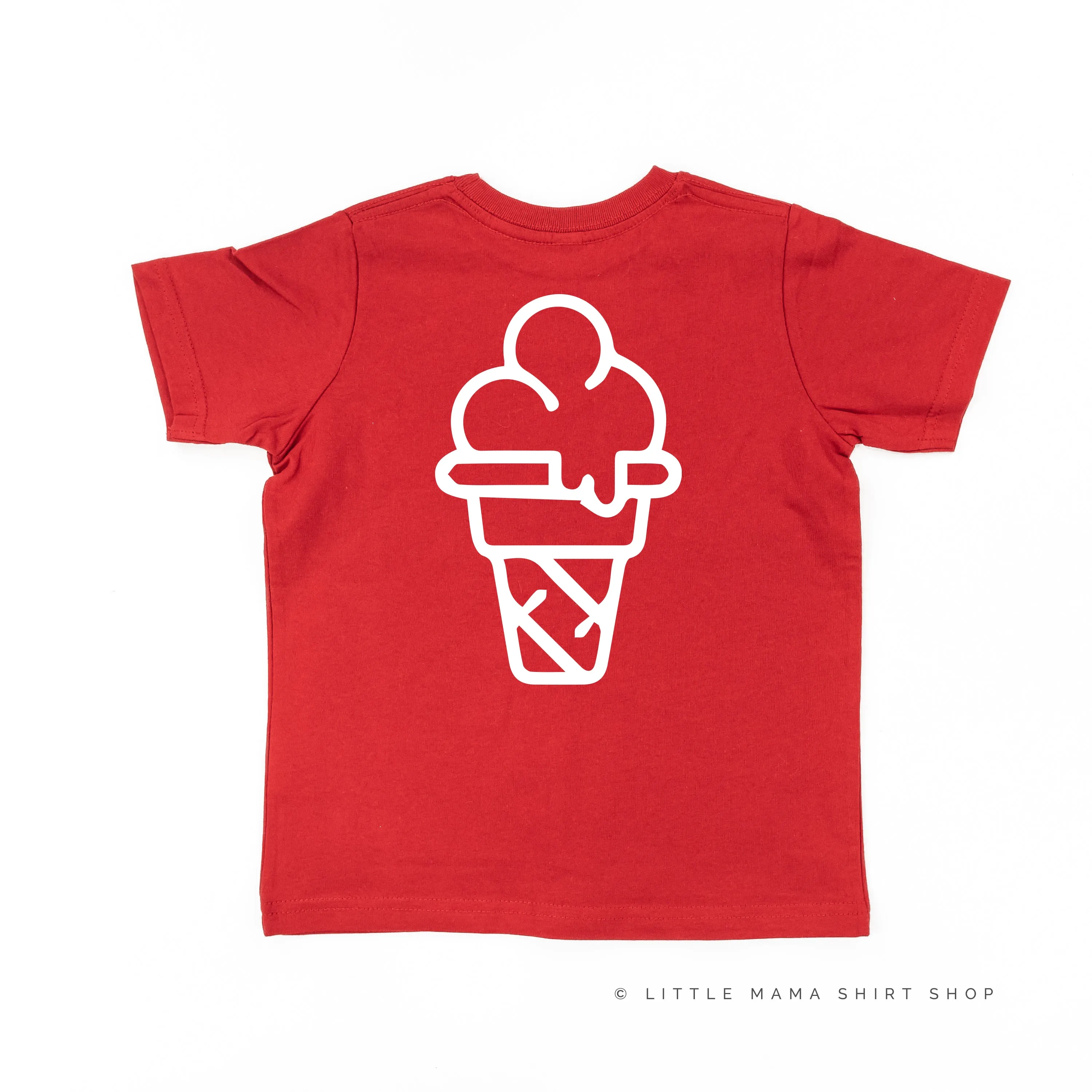 Professional Ice Cream Taste Tester -  Single Cone on Back - Short Sleeve Child Shirt