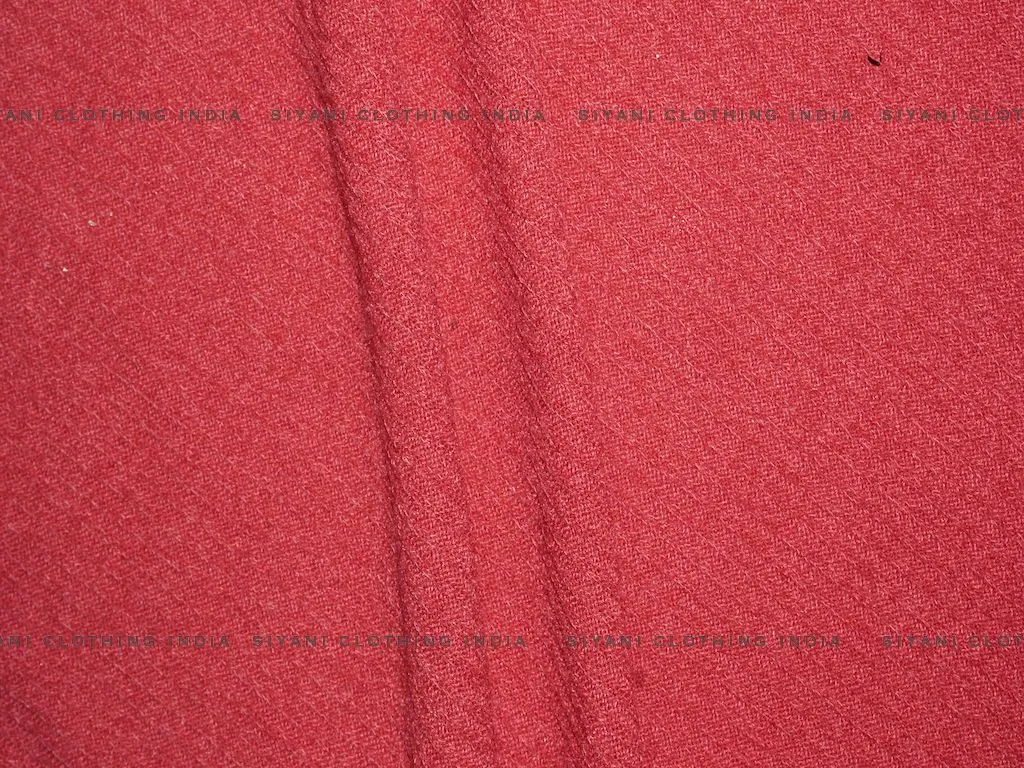 Red Woven Wool Fabric