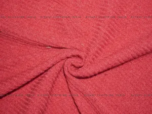 Red Woven Wool Fabric