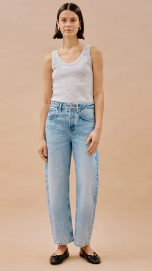 Relaxed Boyfriend Jeans in Light Wash by Albaray