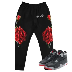 Retro 4 Bred Reimagined Flowers Joggers