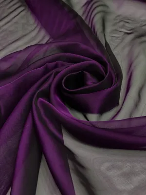 Royal Purple Iridescent Silk Chiffon IC-005 Fabric