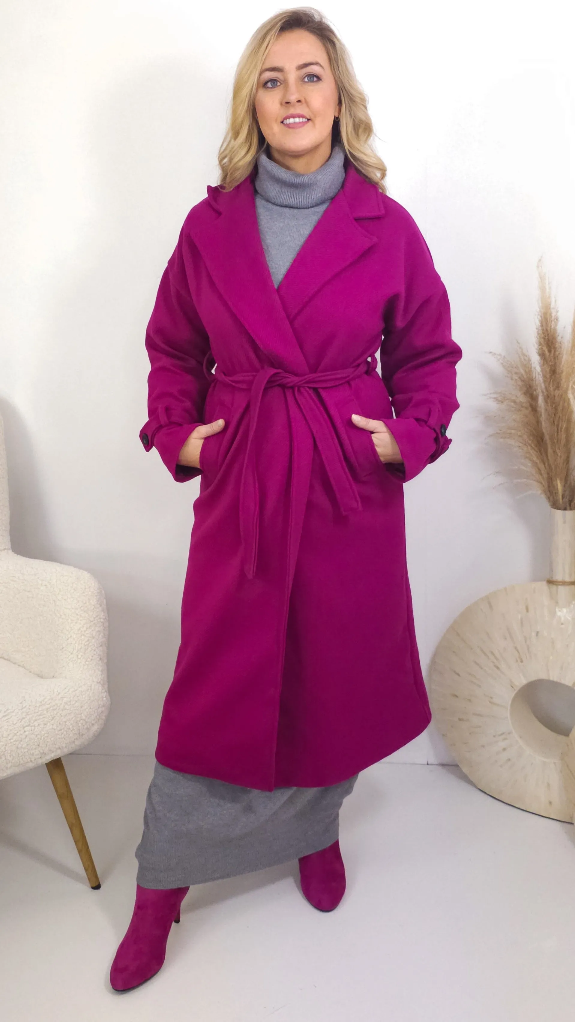 Sabrina Magenta Coat