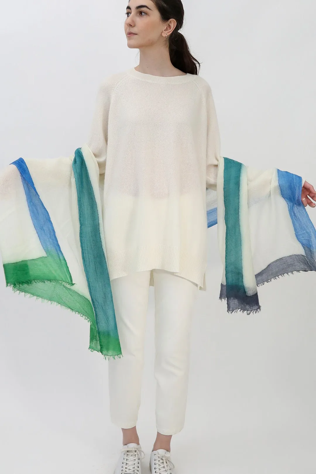 SANTORINI SCARF IN HAND DYED CASHMERE