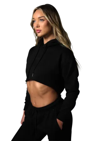 Series 1 Cropped Hoodie - Black