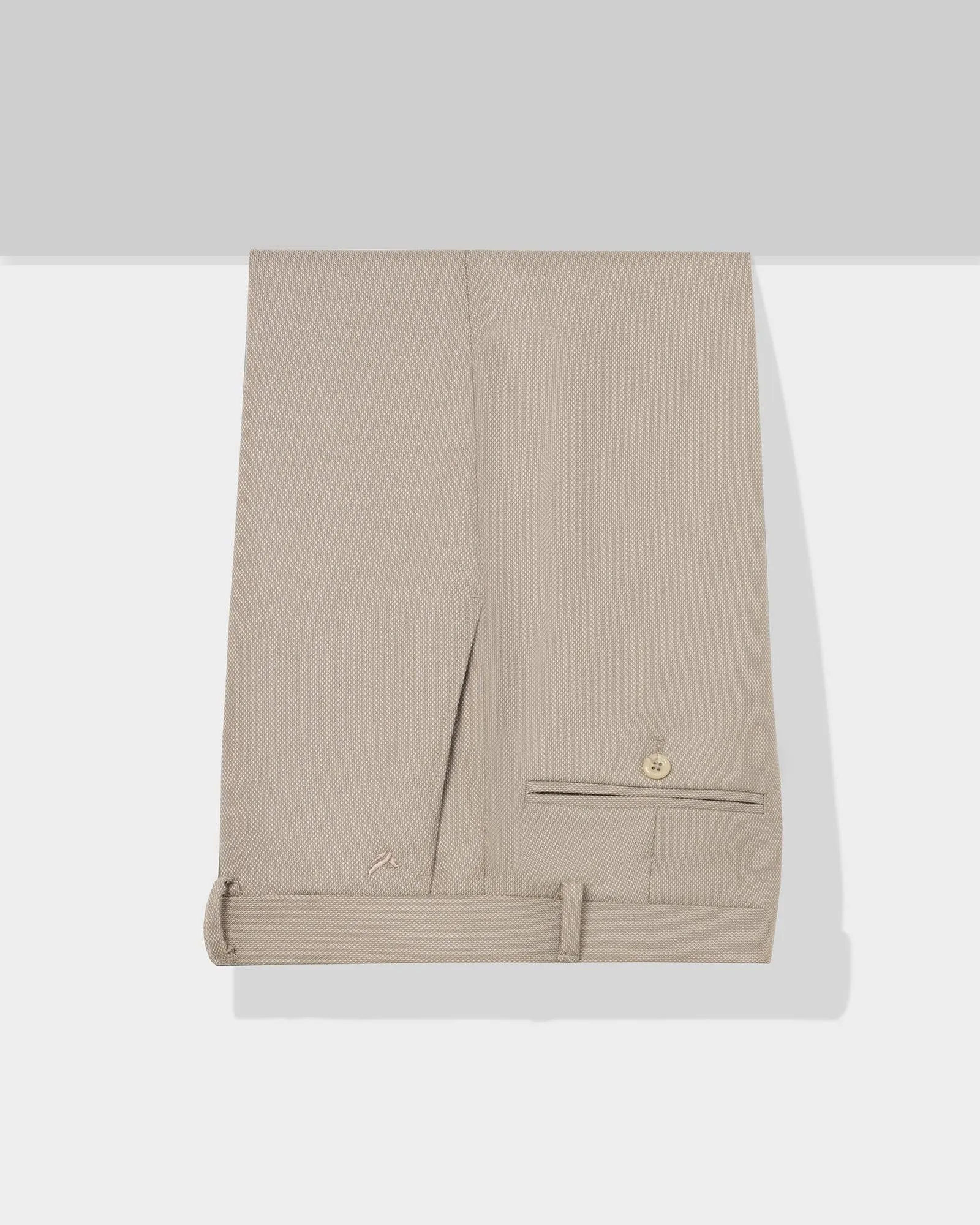 Slim Comfort B-95 Formal Beige Textured Trouser - Vegas